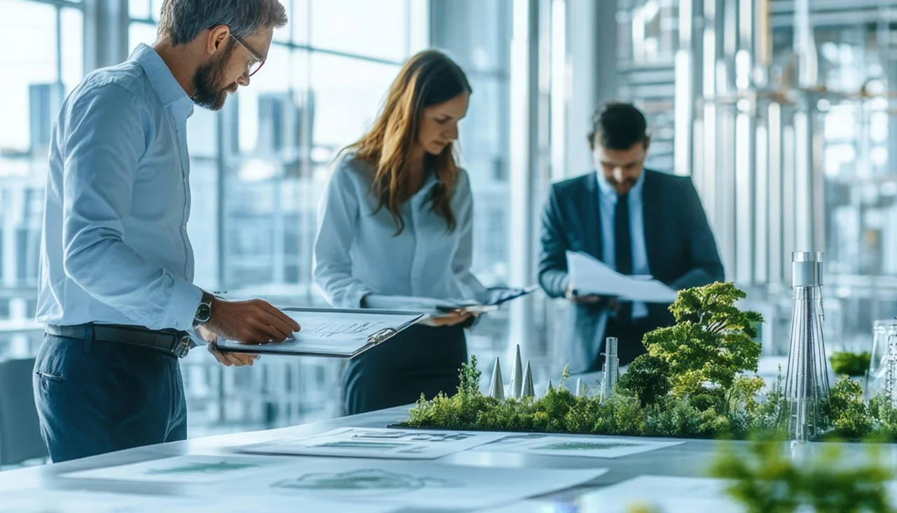 pessoas a trabalhar no escritório